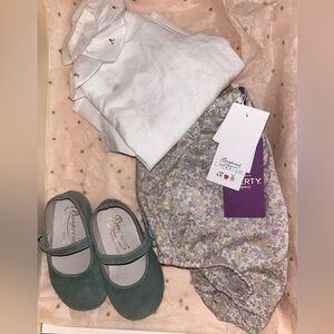 Bonpoint baby girl overall Set with shoes